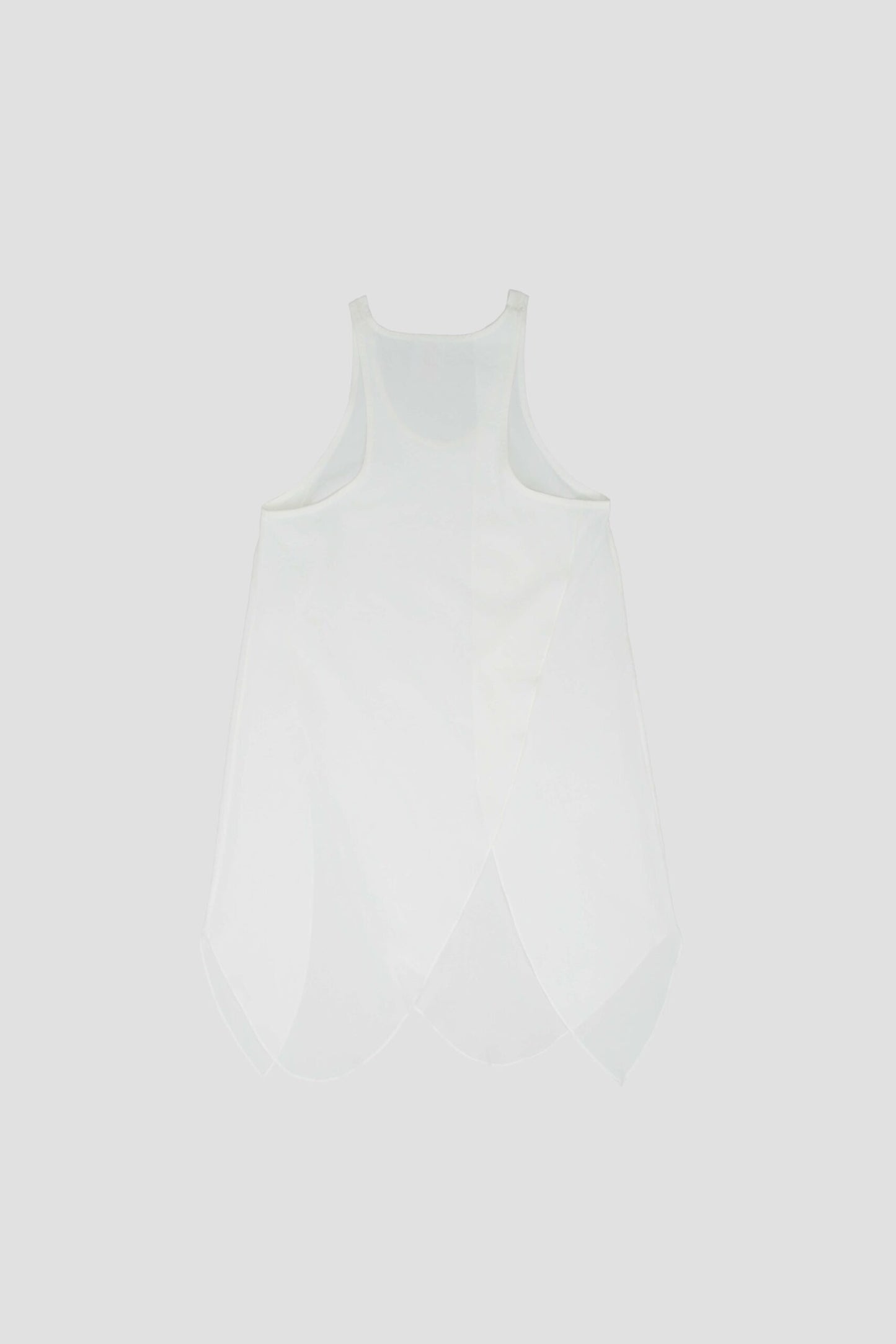 Asymmetrical Layering Long Tank Top (White) - BEV C multi label store
