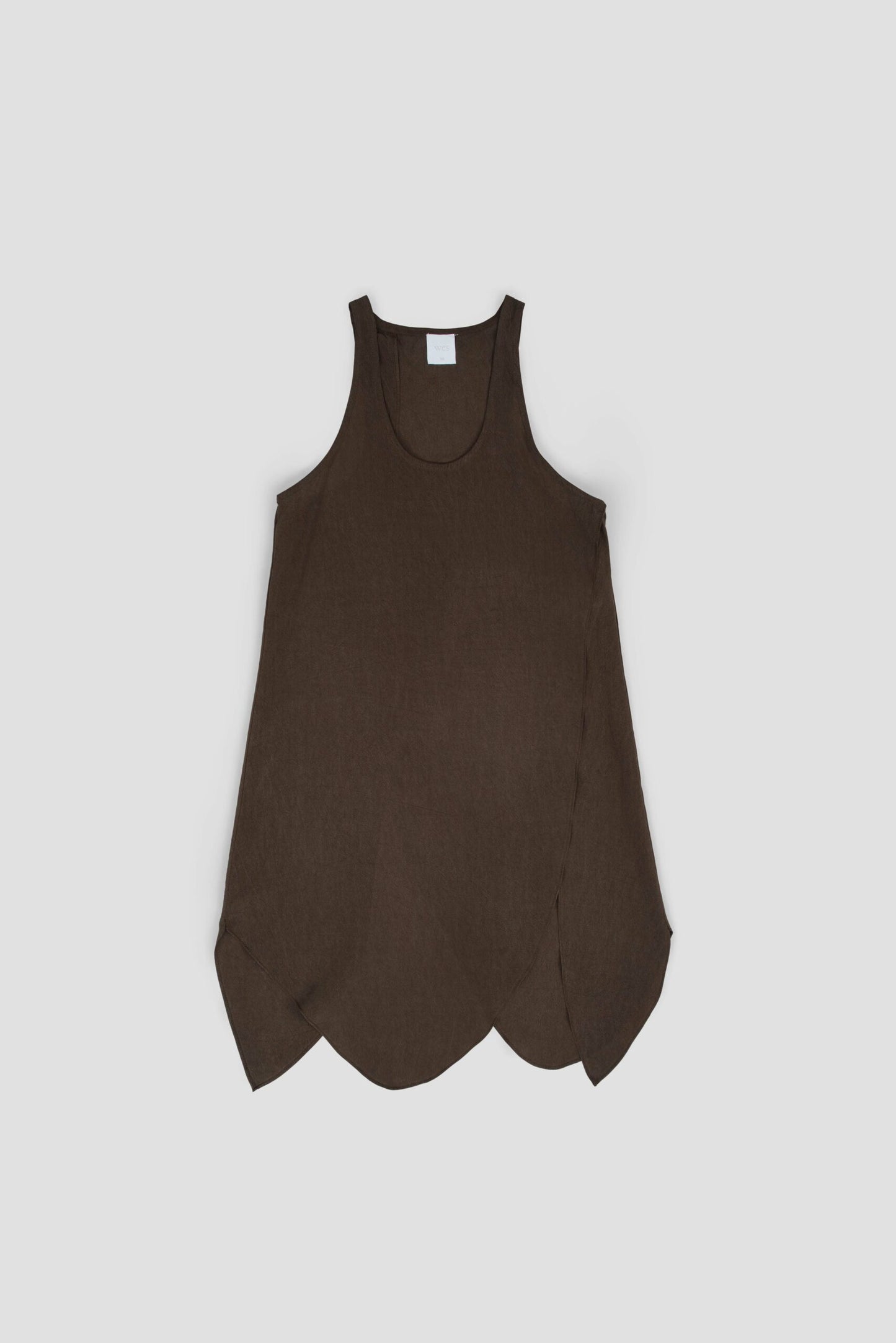 Asymmetrical Layering Long Tank Top (Brown) - BEV C multi label store