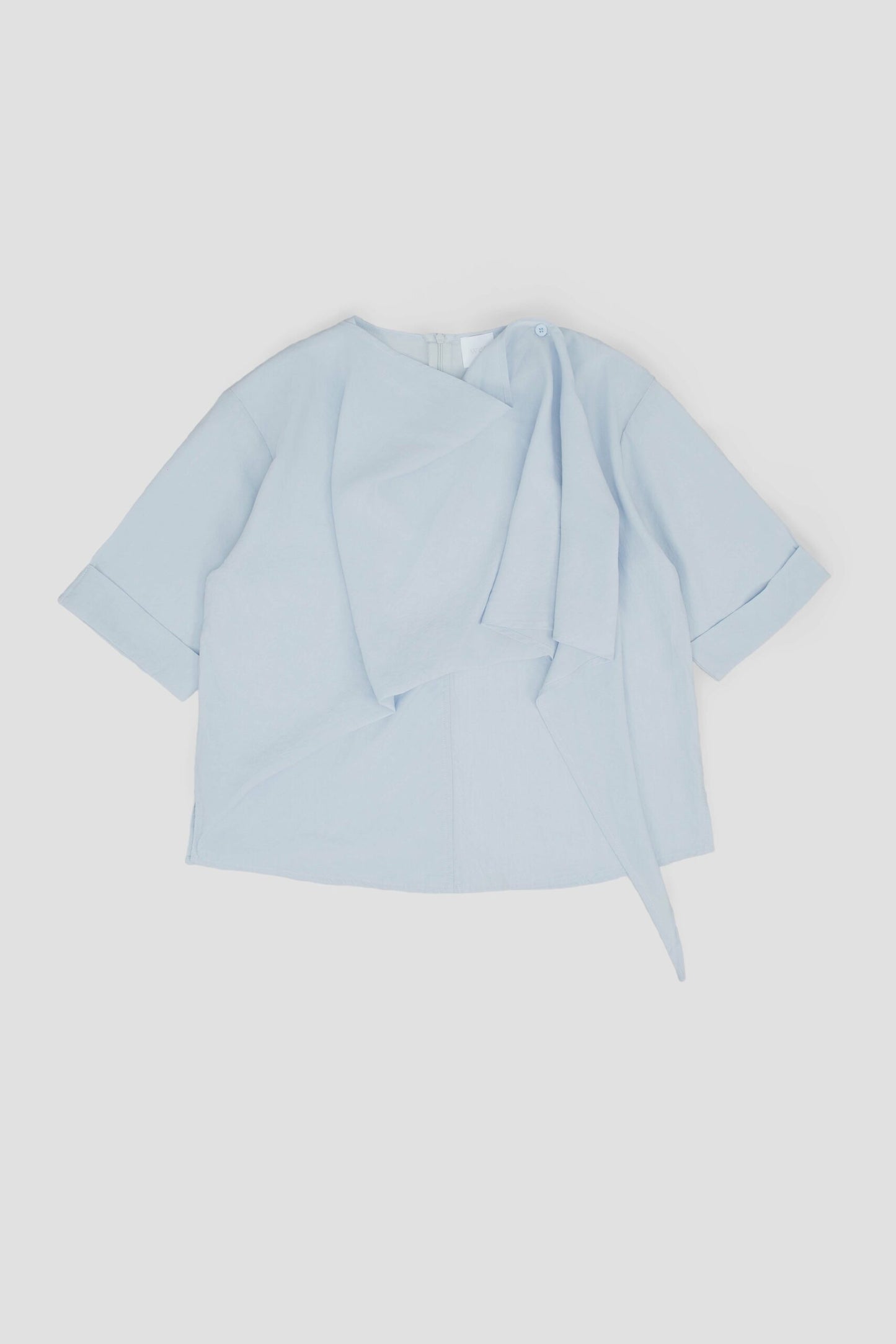 Neck-Scarf Half Sleeve Blouse (Blue) - BEV C multi label store