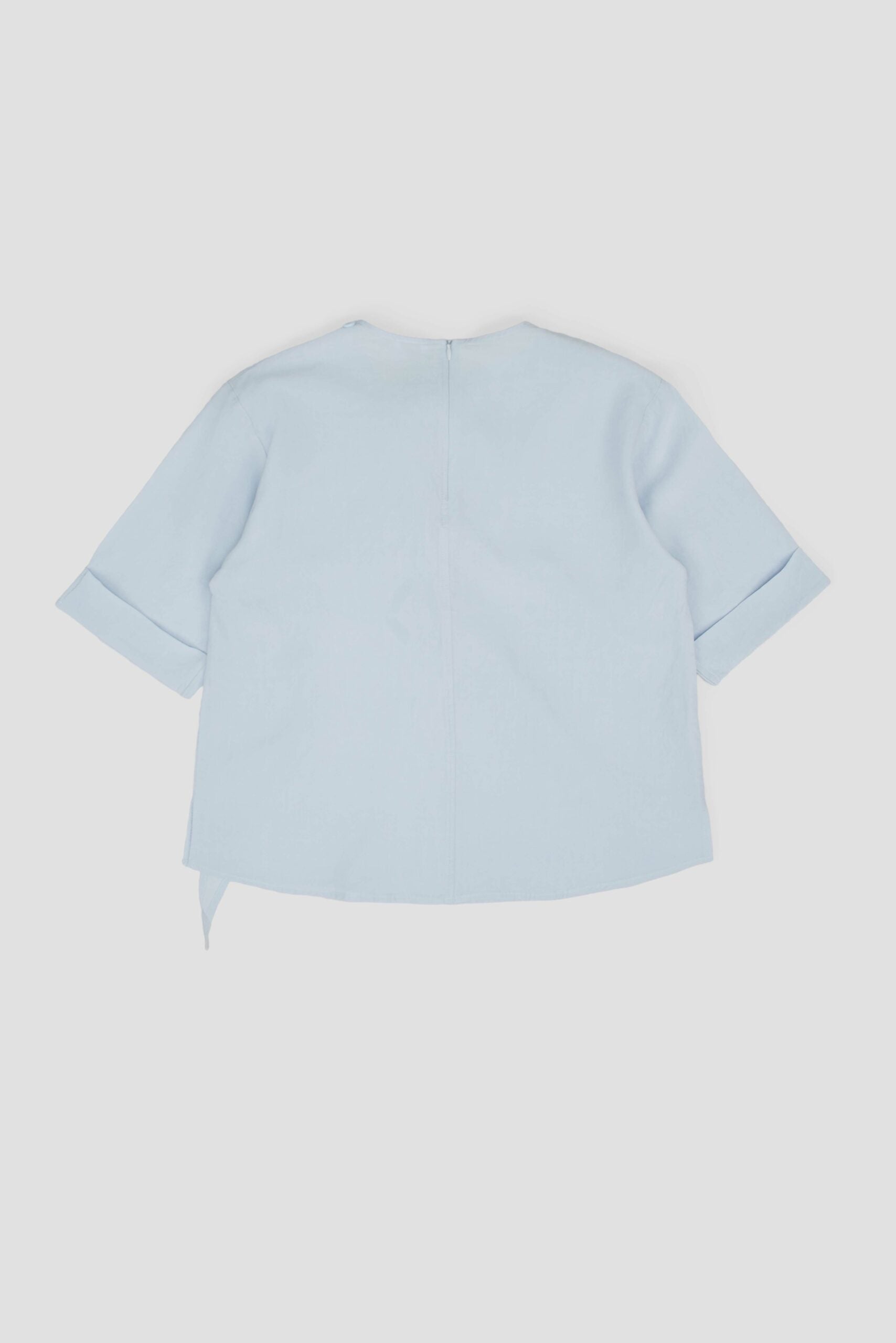 Neck-Scarf Half Sleeve Blouse (Blue) - BEV C multi label store