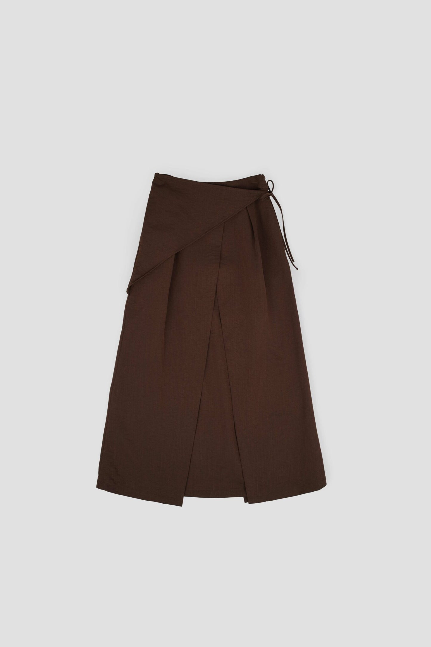 Waist Bandeu Pleated Skirt – Plus Long (Brown) - BEV C multi label store