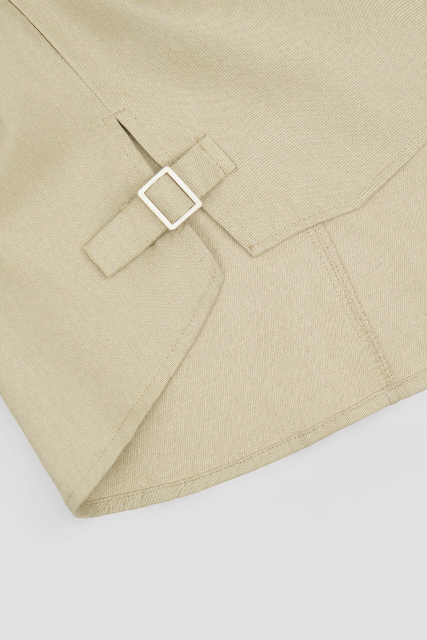 Gender Neutral Collarless Half-Zipper Shirt (Beige) - BEV C multi label store