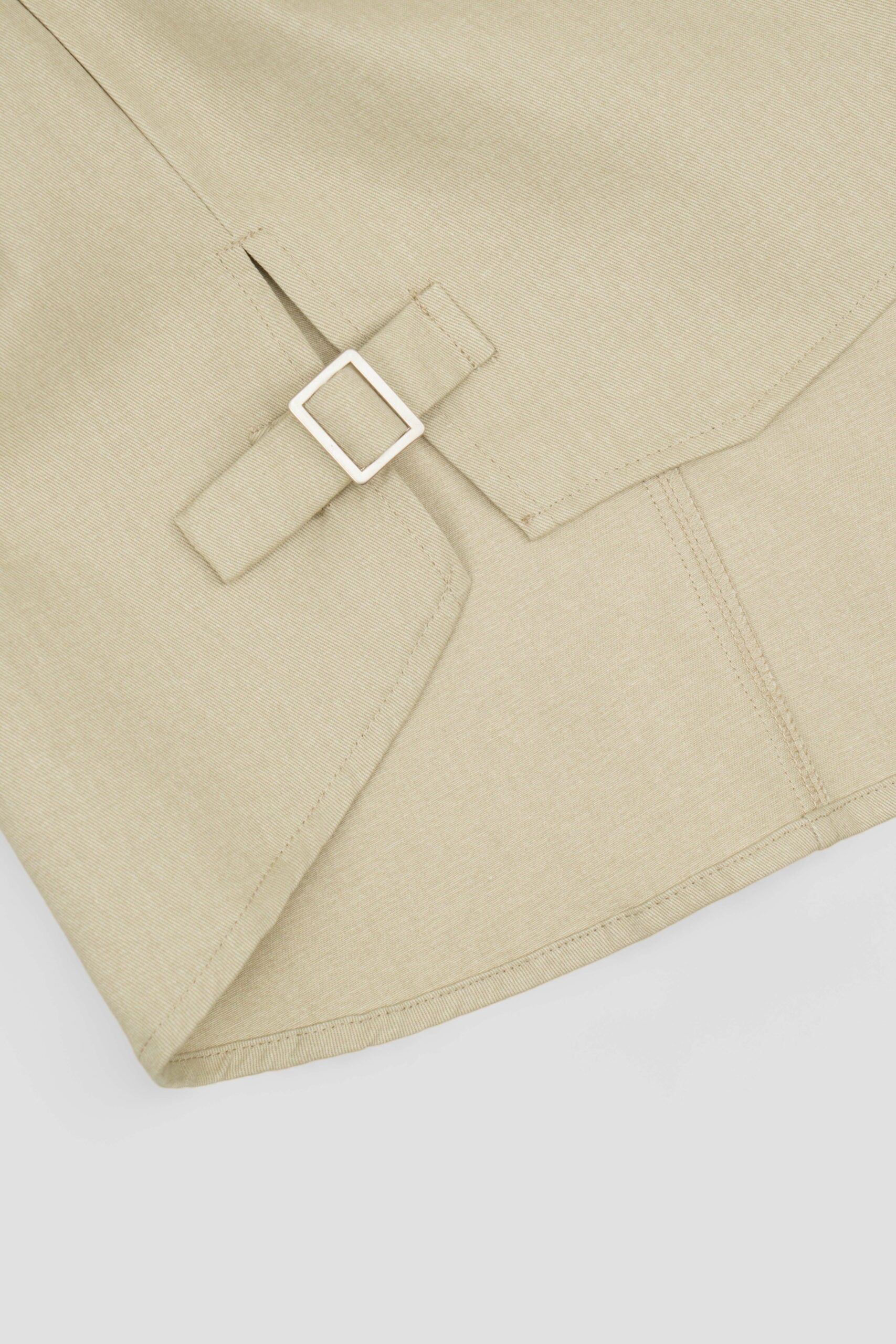 Gender Neutral Collarless Half-Zipper Shirt (Beige) - BEV C multi label store