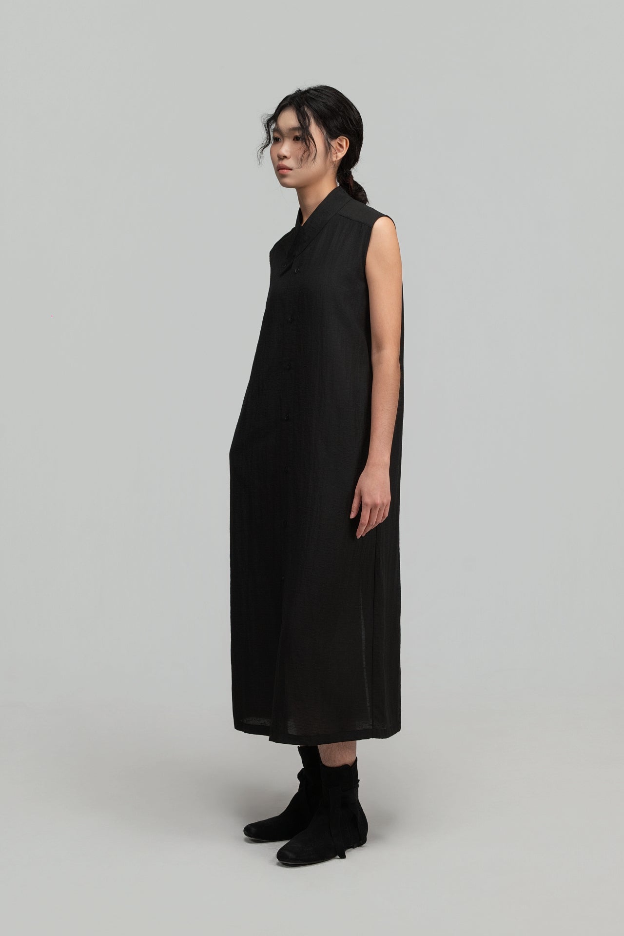 Han Collar Tank Dress (Black) - BEV C multi label store