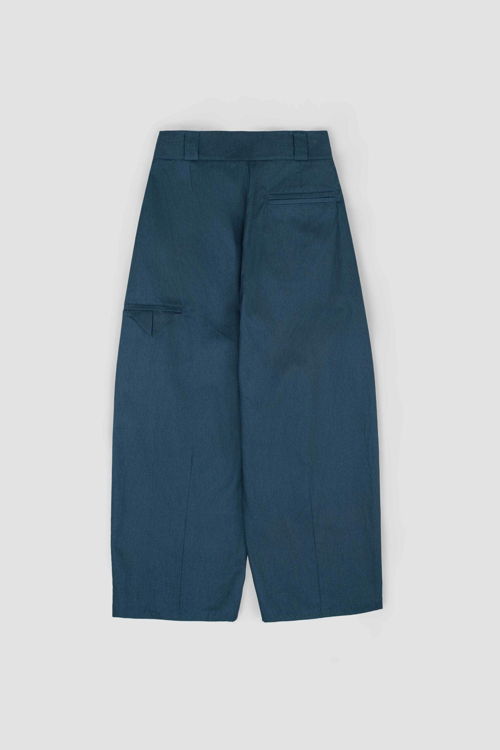 Gender Neutral Double Belted Long Trousers (Blue) - BEV C multi label store