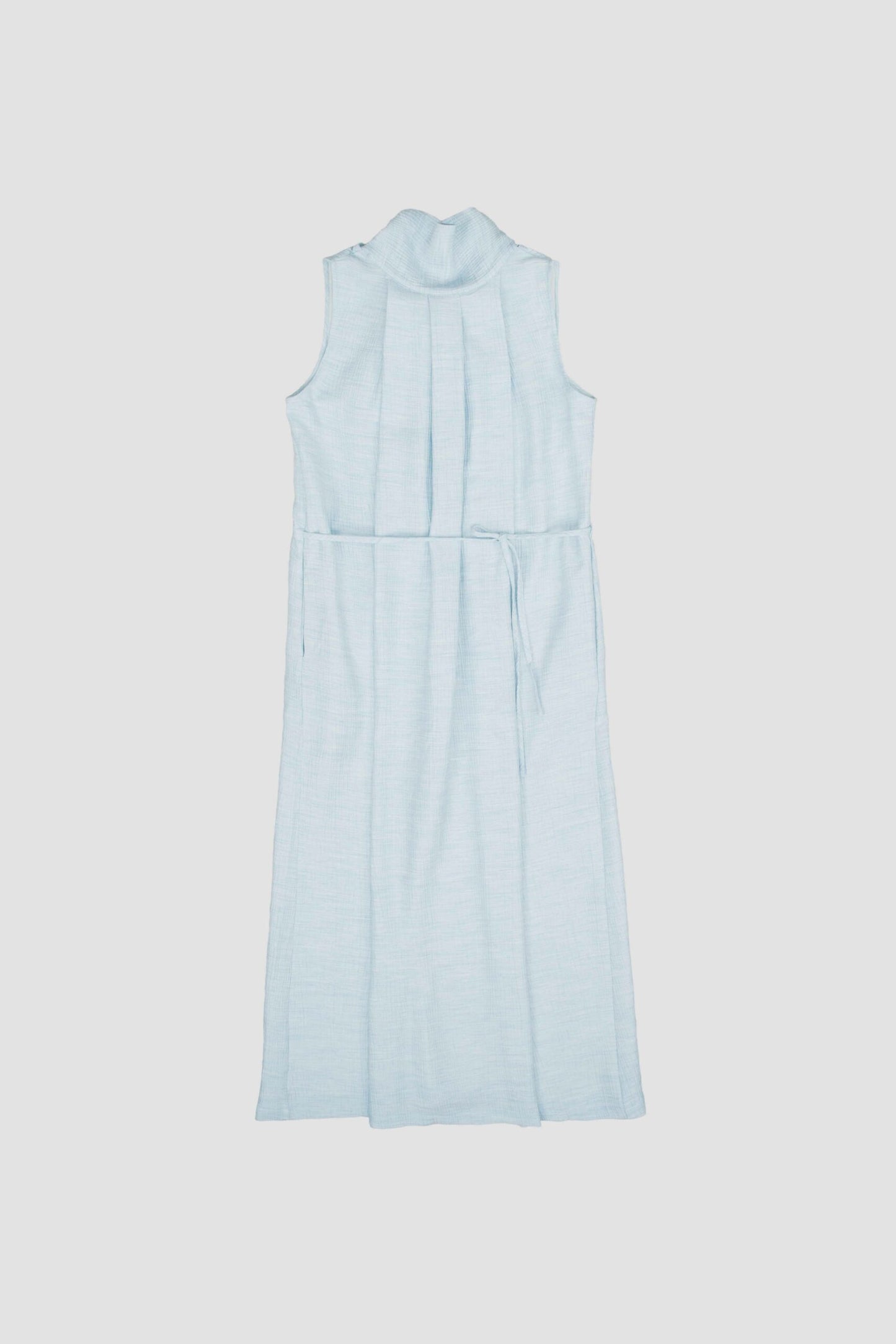 Pleated High Neck Scarf Dress (Blue) - BEV C multi label store