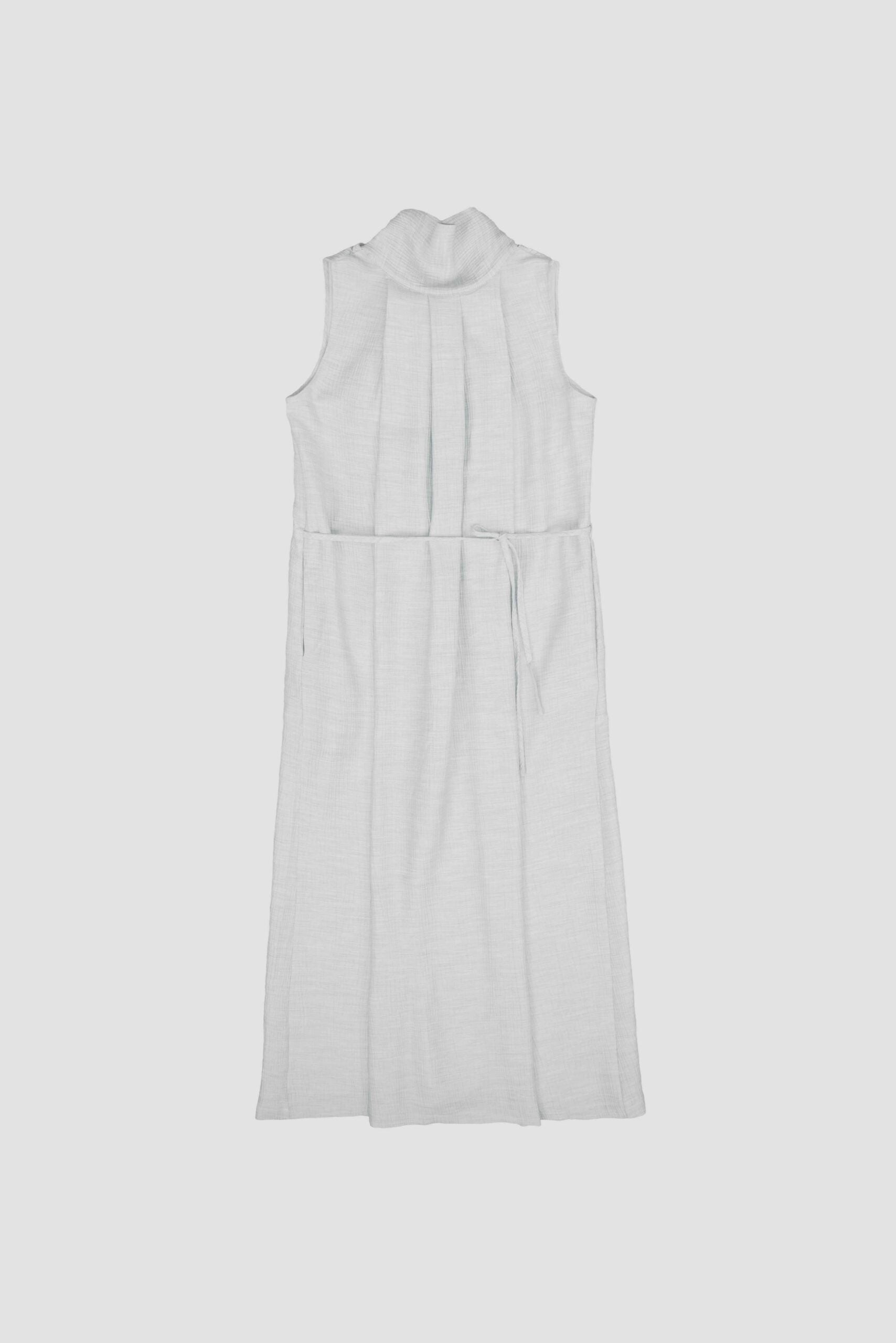 Pleated High Neck Scarf Dress (Grey) - BEV C multi label store