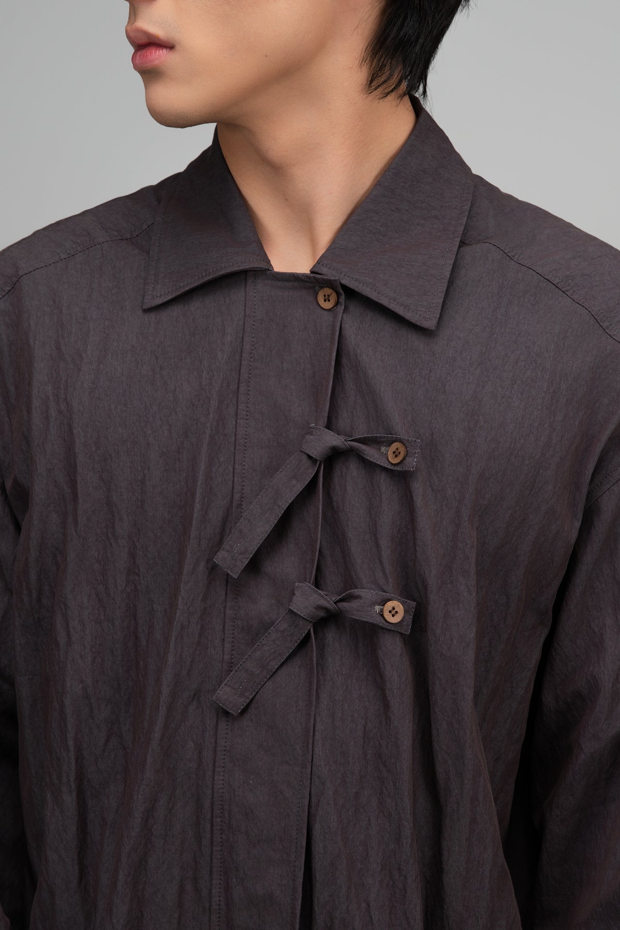 Gender Neutral Triple Knot Blouse (Dark Grey) - BEV C multi label store