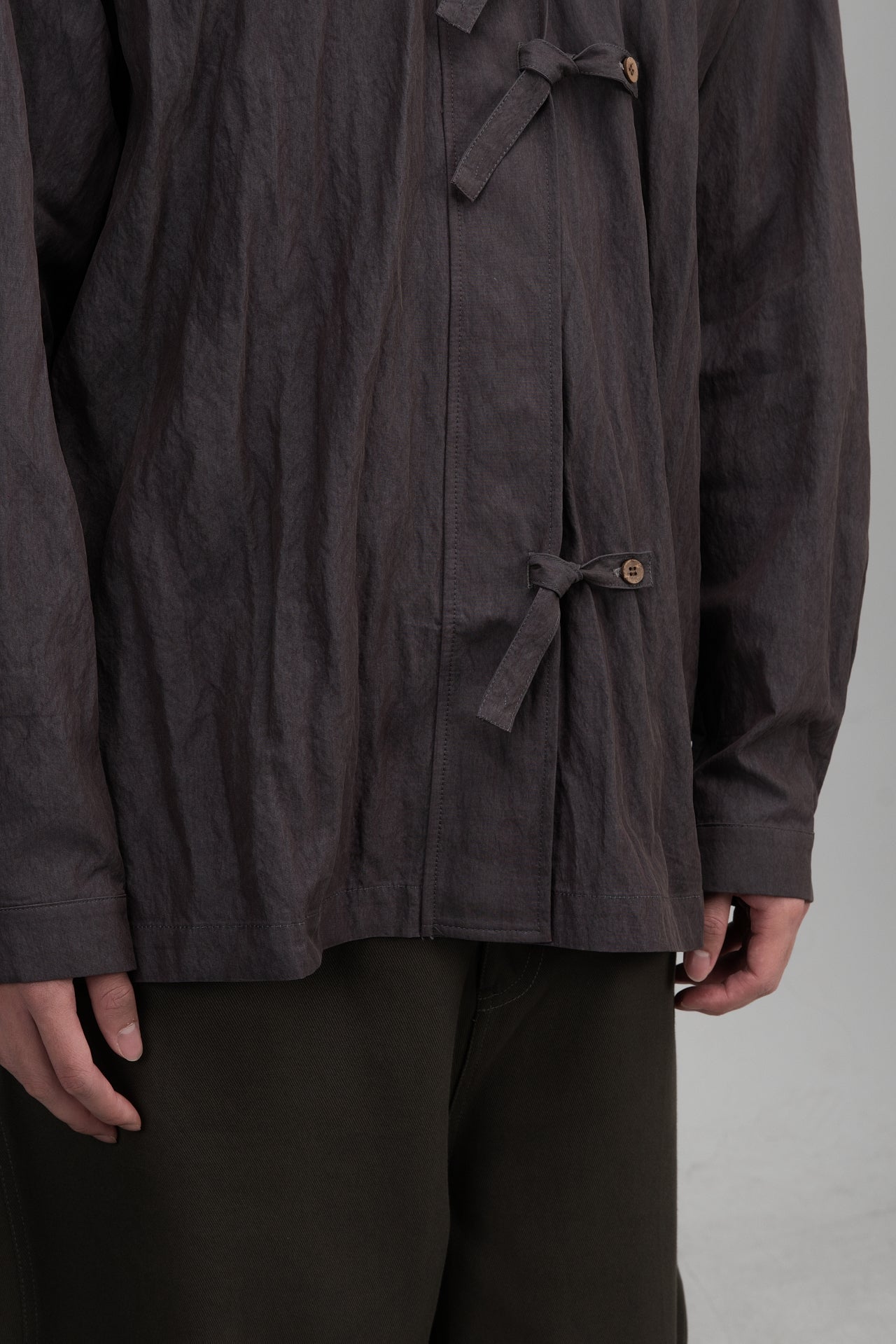 Gender Neutral Triple Knot Blouse (Dark Grey) - BEV C multi label store