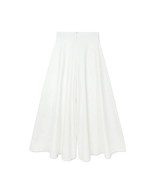 Wide Flare Trousers (White)