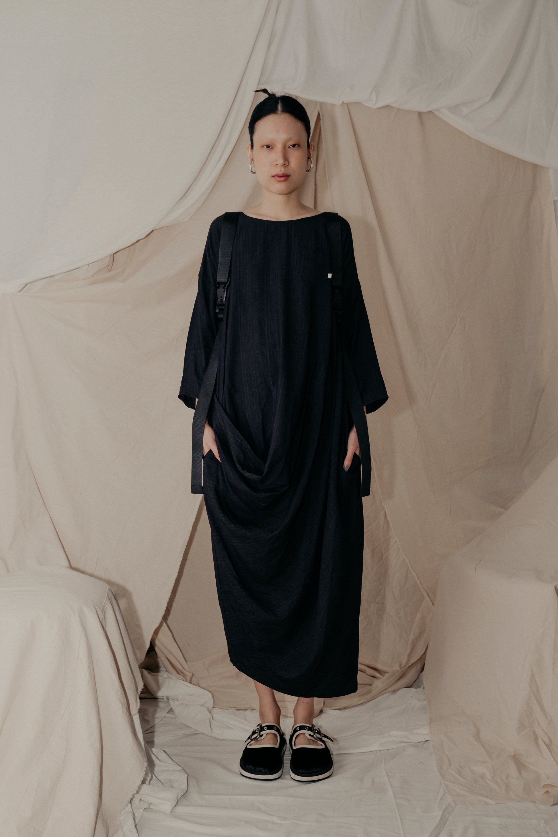 Alms Bowl Dress in Black - BEV C multi label store