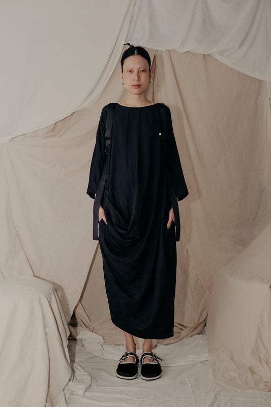 Alms Bowl Dress in Black - BEV C multi label store