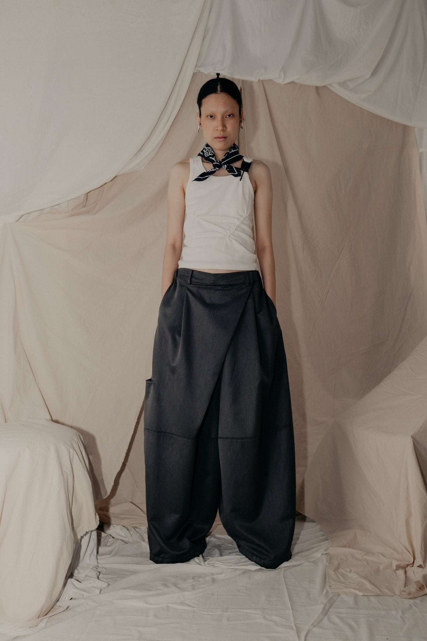 Dudu Overwrap Pants in Grey - BEV C multi label store