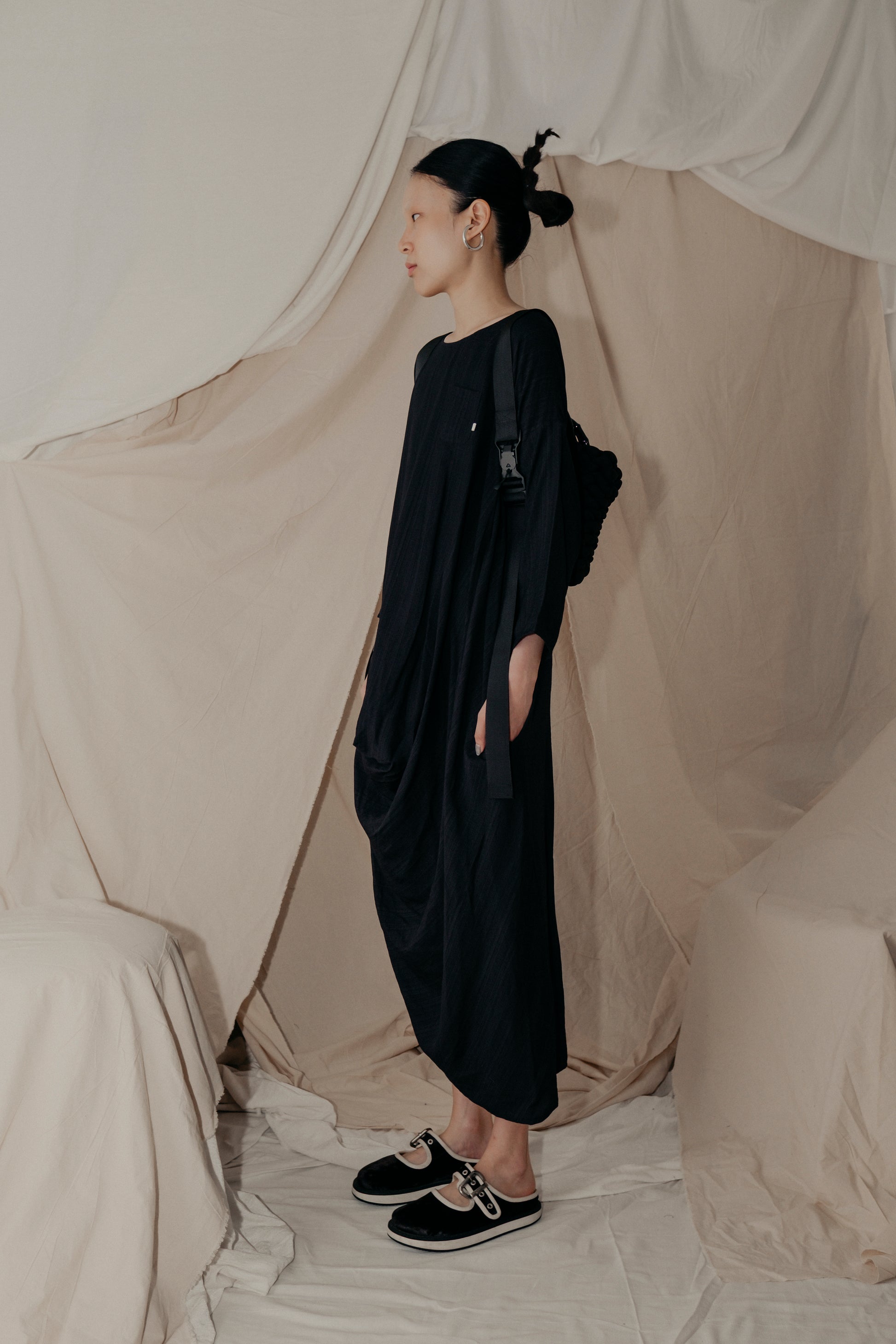 Alms Bowl Dress in Black - BEV C multi label store