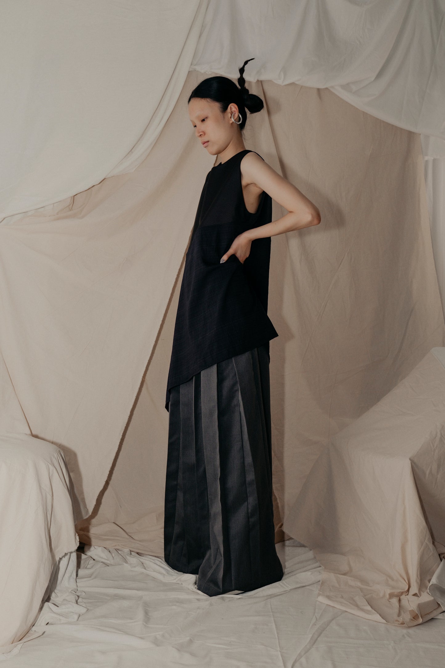 Ladies & Gentleman Skirt Pants in Grey - BEV C multi label store