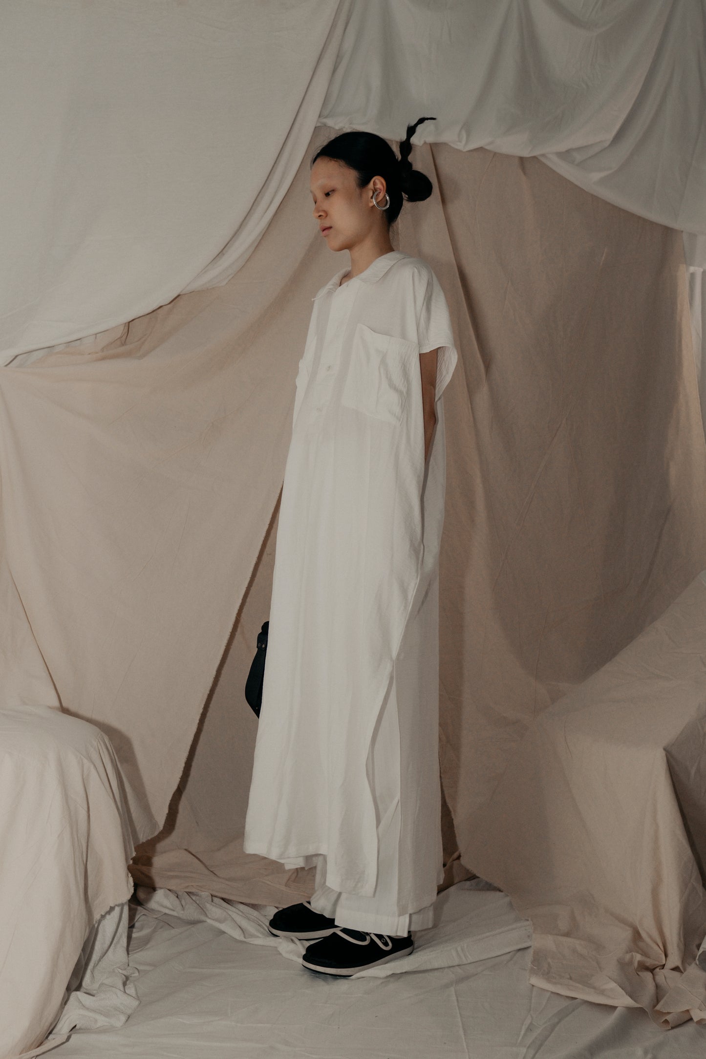 So Simple Collar Dress In White - BEV C multi label store