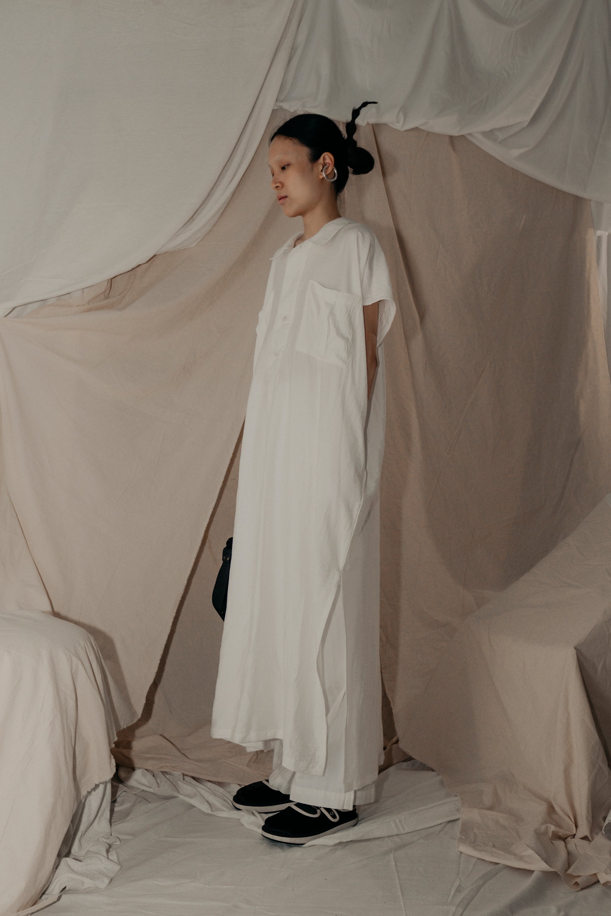 So Simple Collar Dress In White - BEV C multi label store