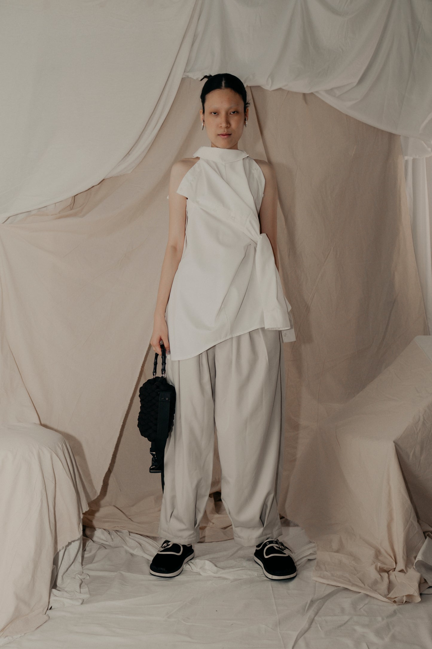 Sheeta Balloon Pants in Cream - BEV C multi label store