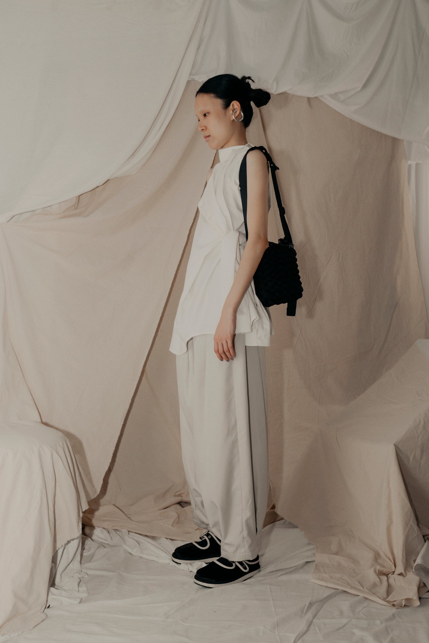 Sheeta Balloon Pants in Cream - BEV C multi label store