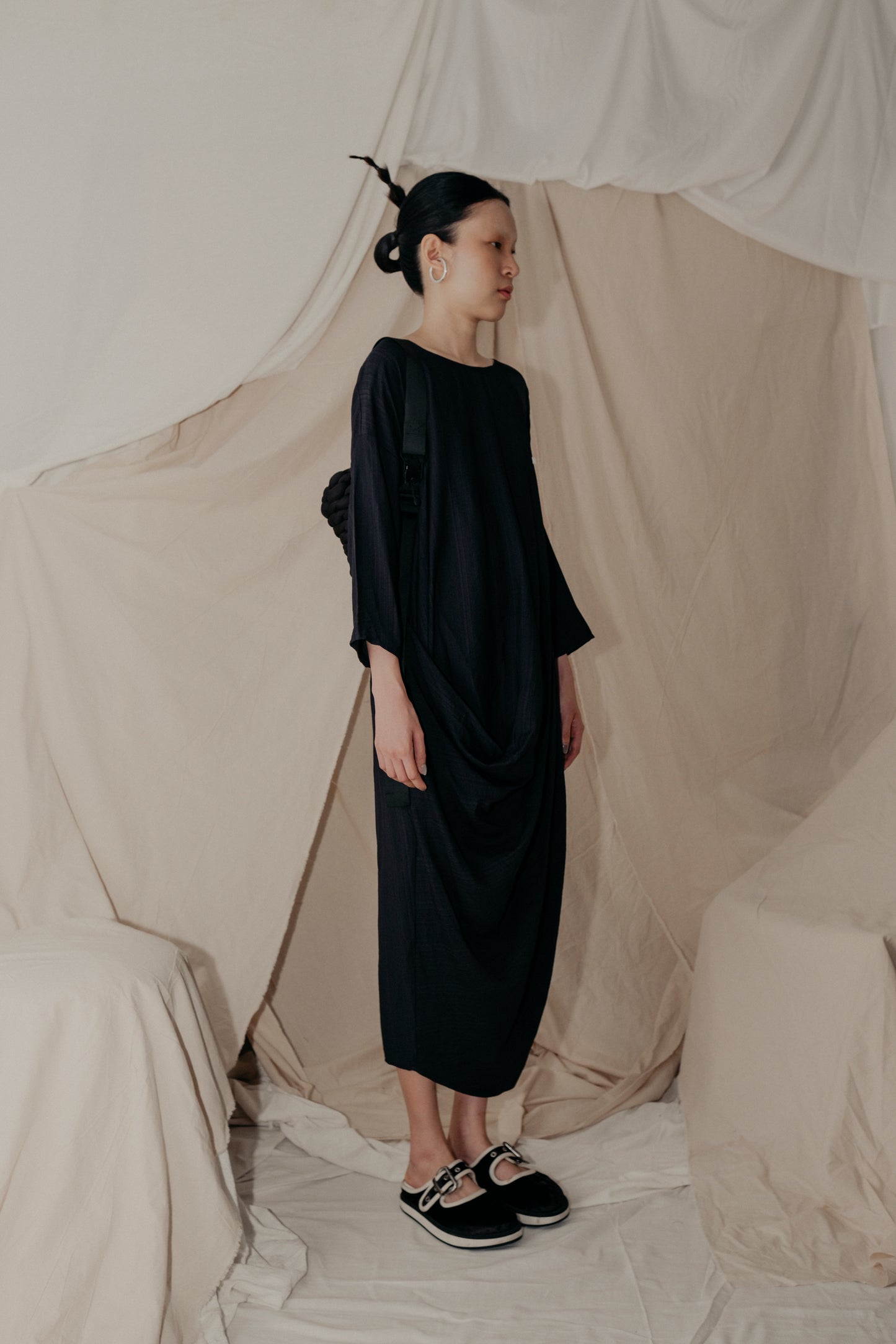 Alms Bowl Dress in Black - BEV C multi label store
