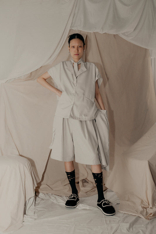 3 Kaki Kongfu Pants in Cream - BEV C multi label store