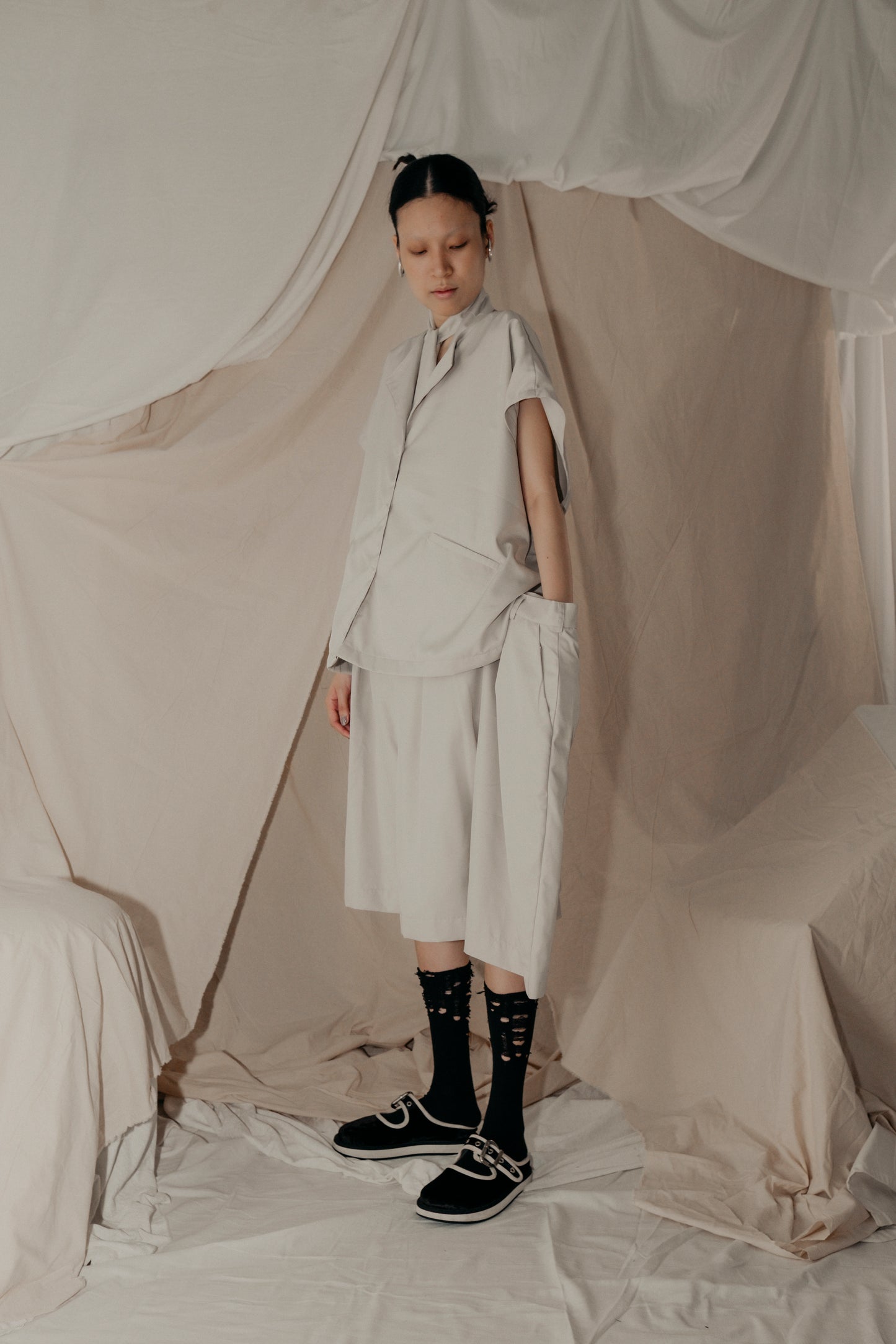 Boxybox Jacket in Cream - BEV C multi label store