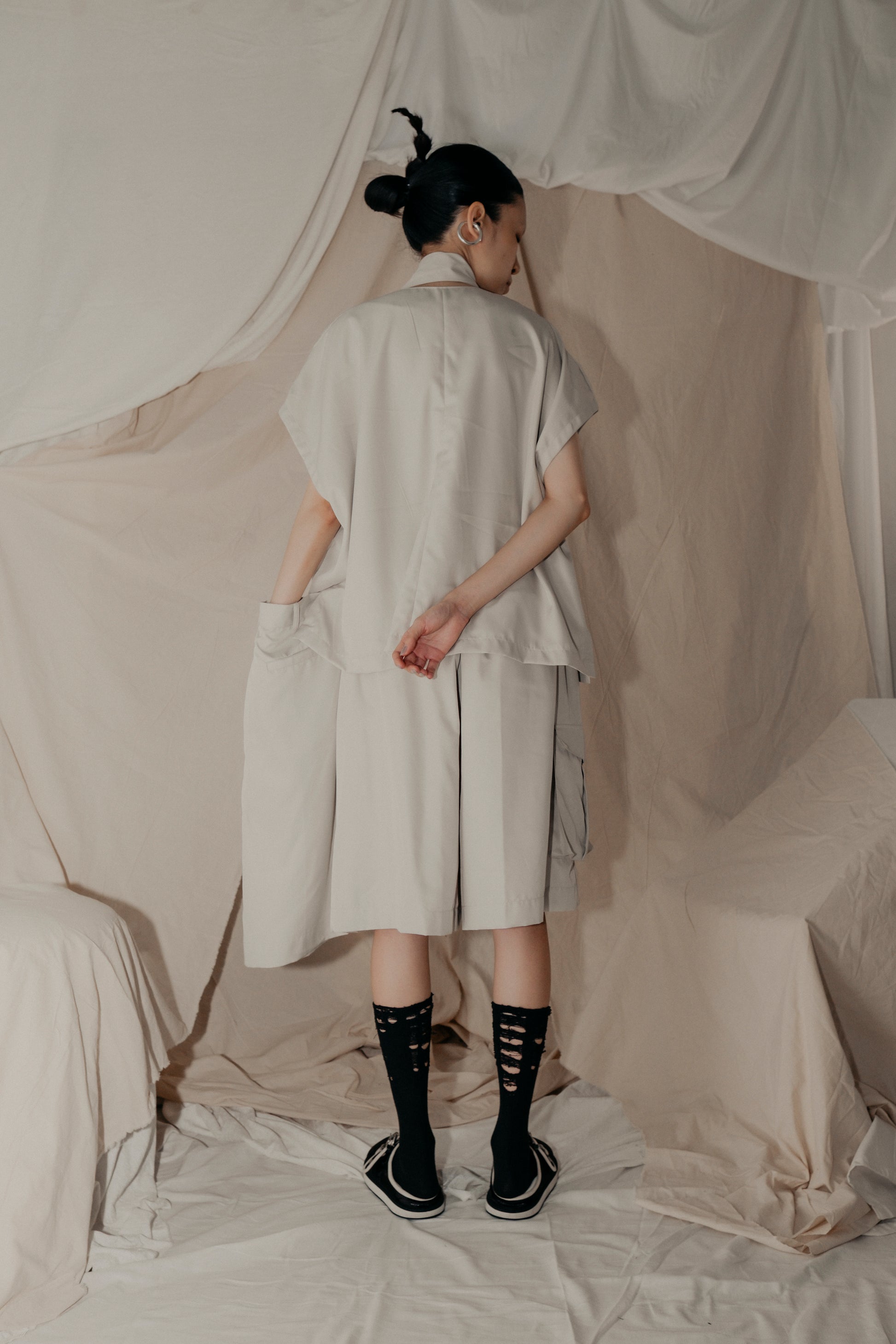 Boxybox Jacket in Cream - BEV C multi label store