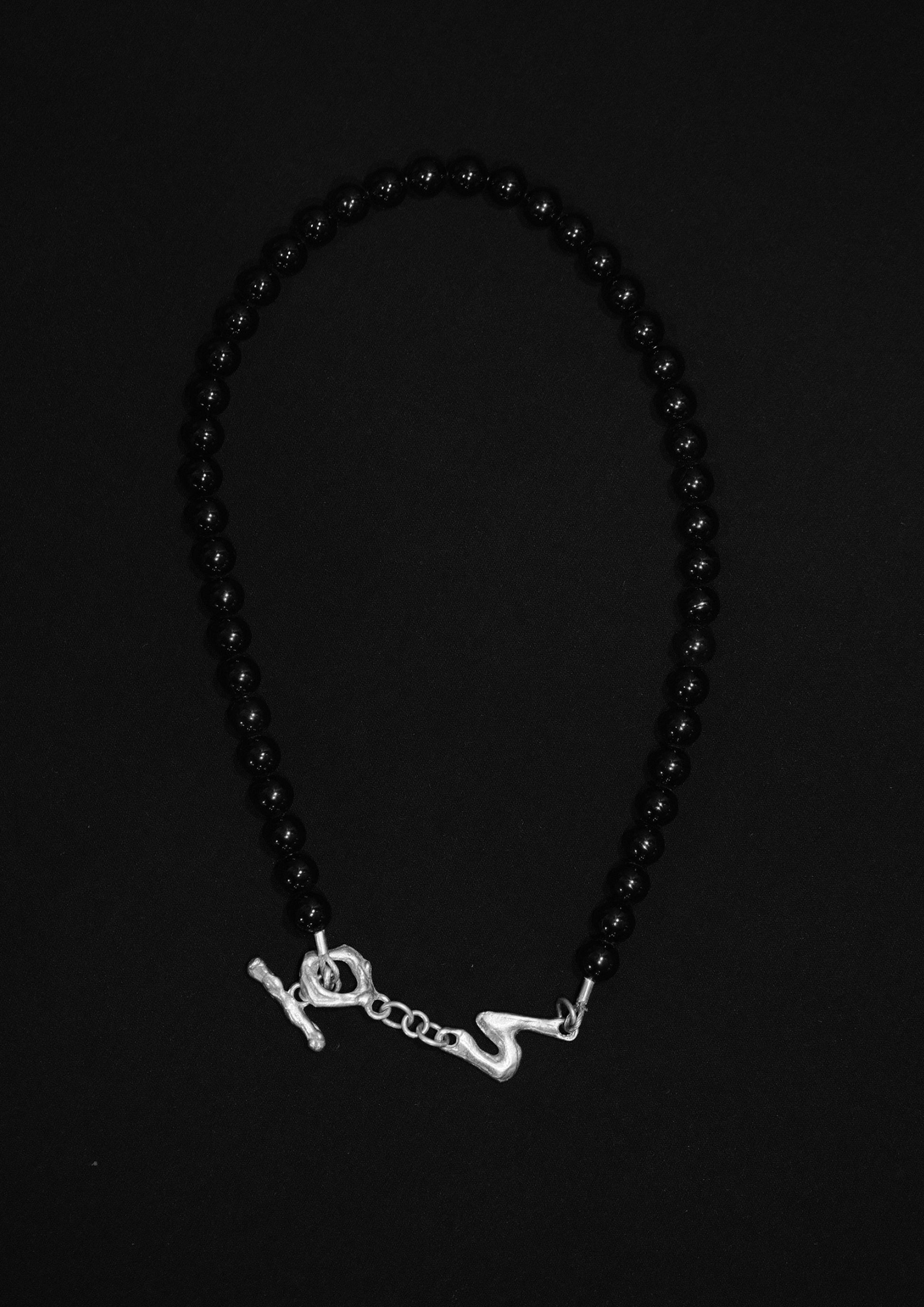 AQUATIC BLACK AGATE NECKLACE-0001 - BEV C multi label store