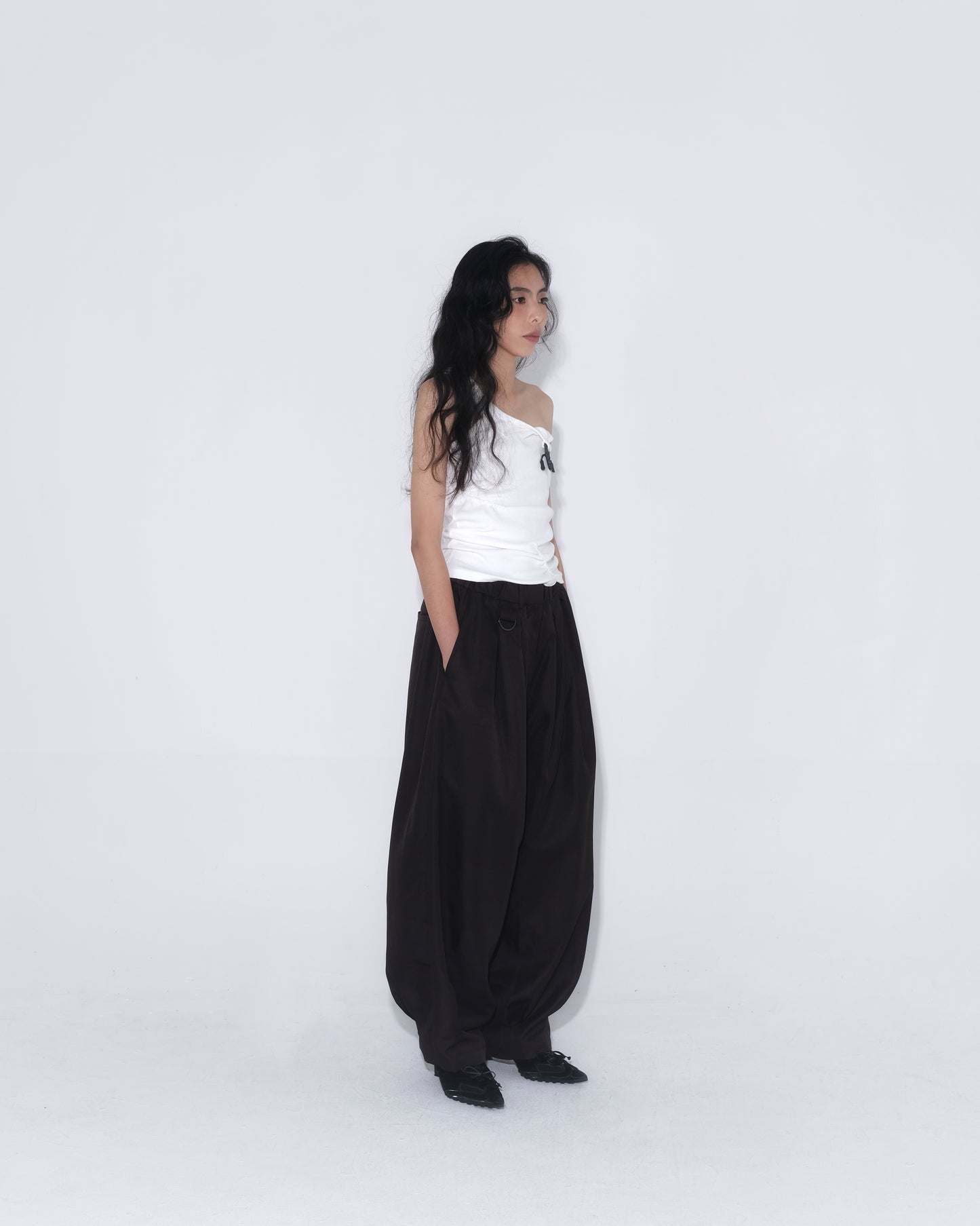 Sheeta Balloon Pants in Dark Brown - BEV C multi label store
