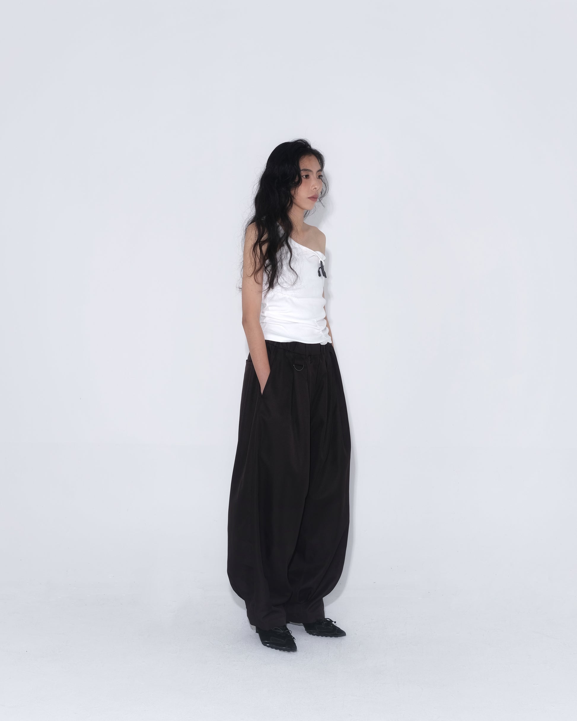 Sheeta Balloon Pants in Dark Brown - BEV C multi label store