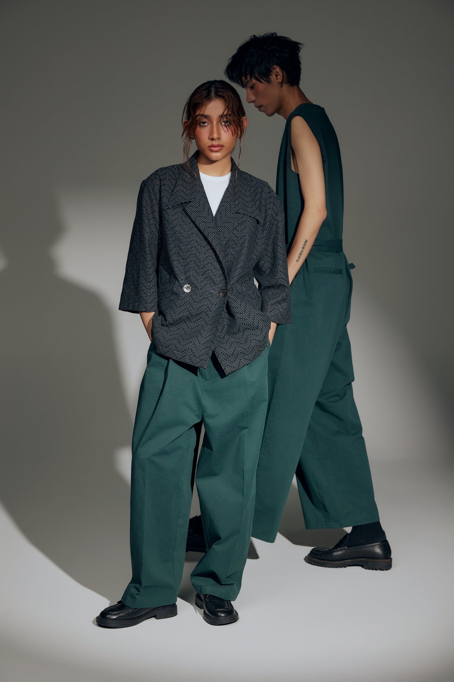 BARUN TROUSERS  IN DEEP FOREST - BEV C multi label store
