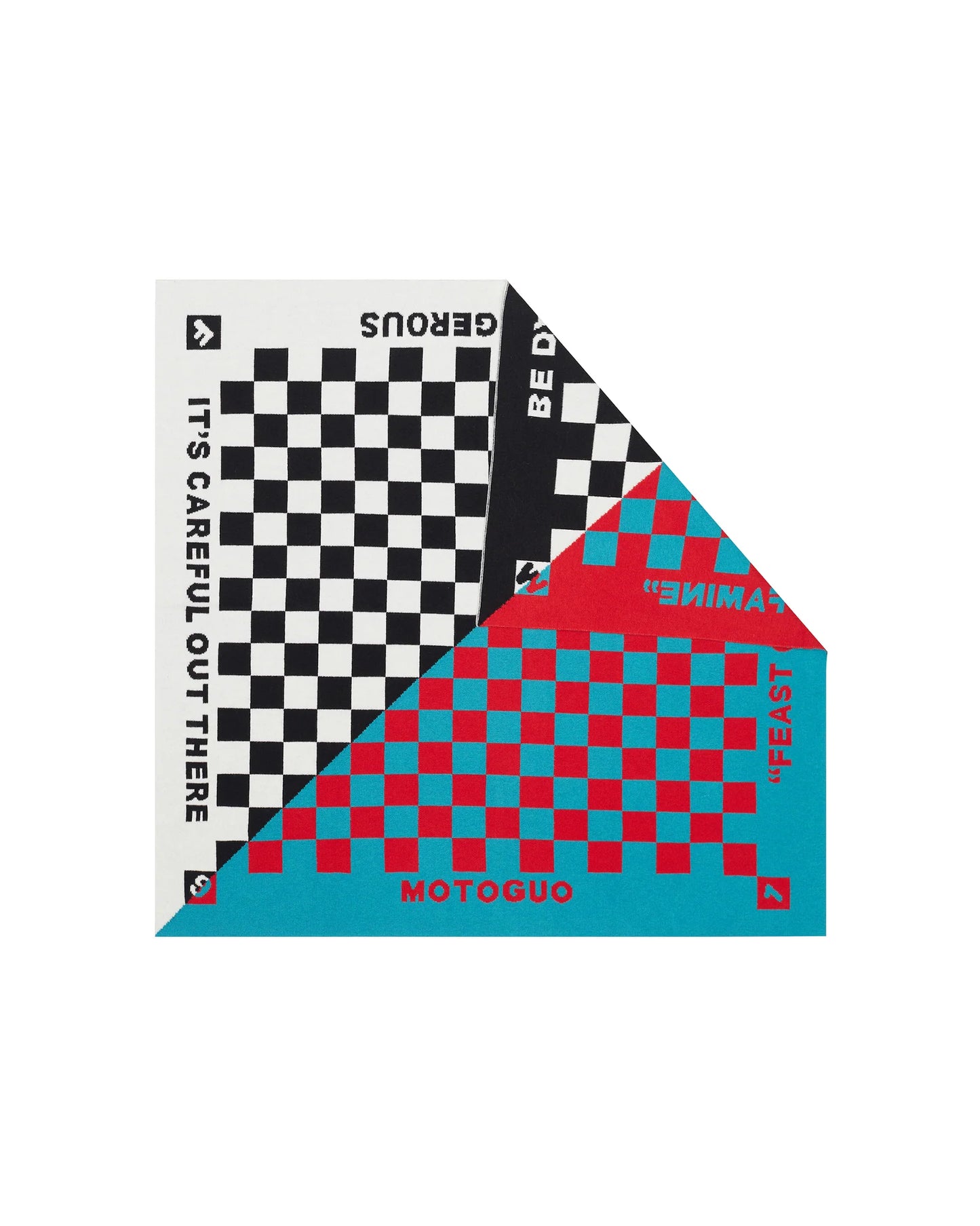 Feast or Famine Scarf (White, Black, Blue, Red) - BEV C multi label store