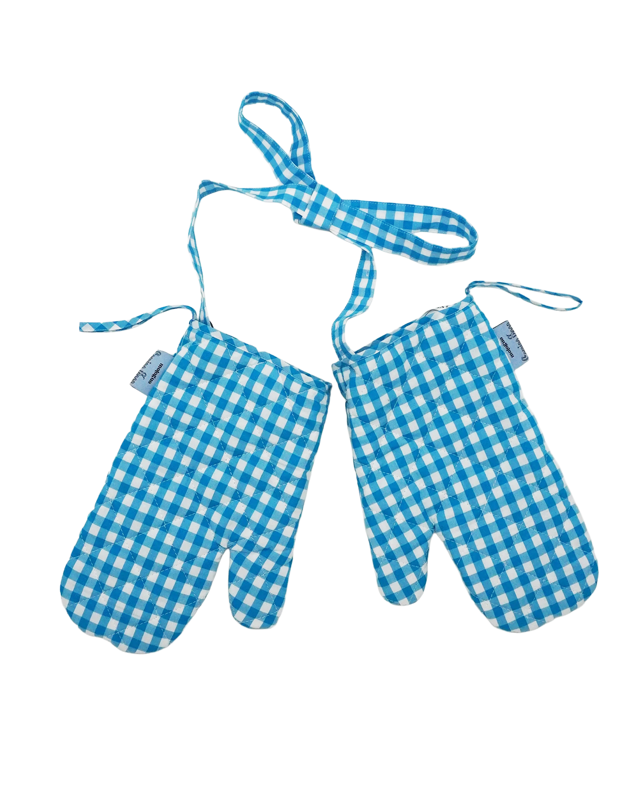 Coming Soon Mittens (Blue Gingham) - BEV C multi label store