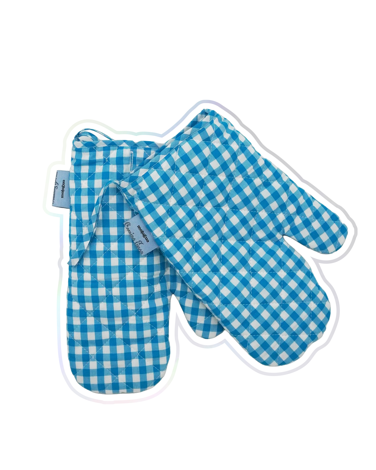 Coming Soon Mittens (Blue Gingham) - BEV C multi label store