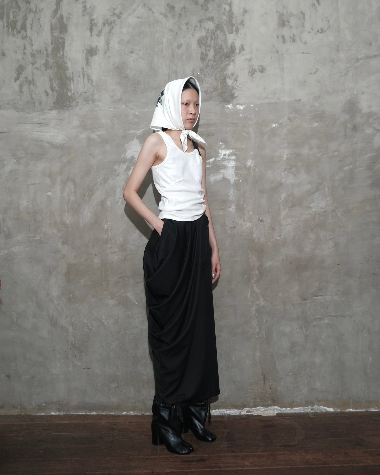 Draped Sarong Skirt in Black - BEV C multi label store