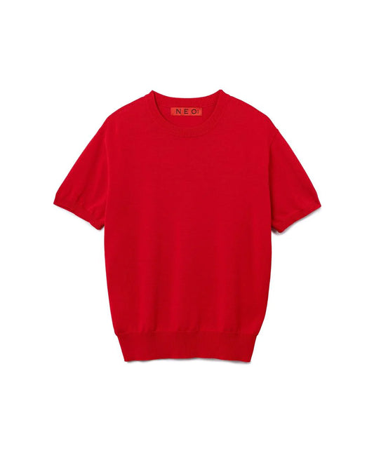 Clean Fit Knit Tee - Red
