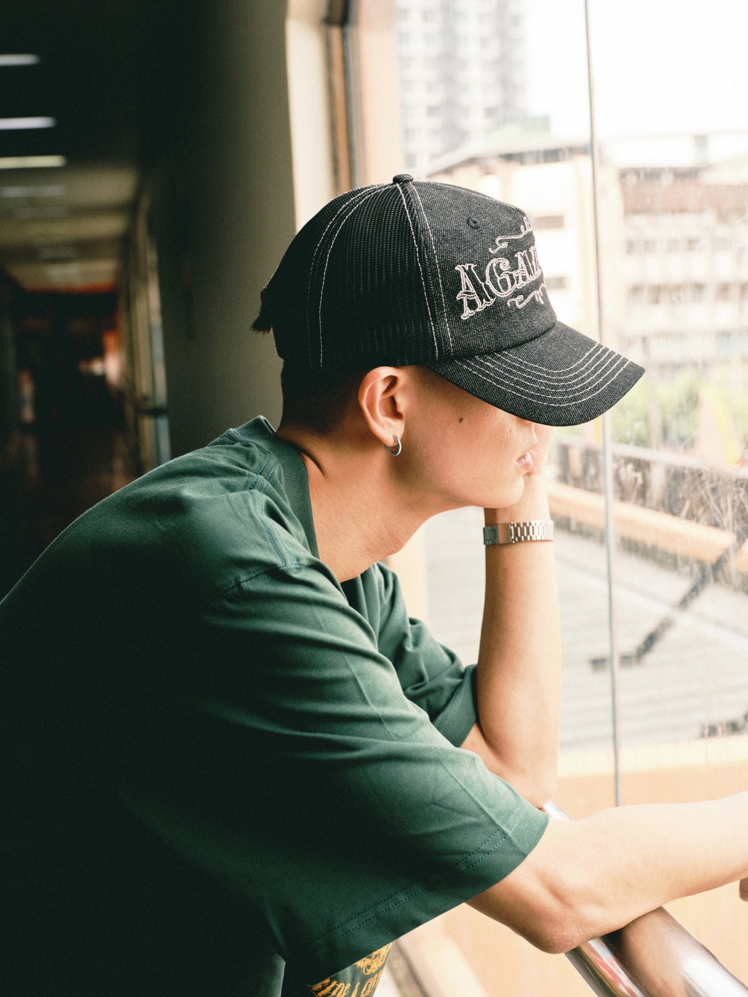 DENIM TATTOO TRUCKER CAP - BEV C multi label store
