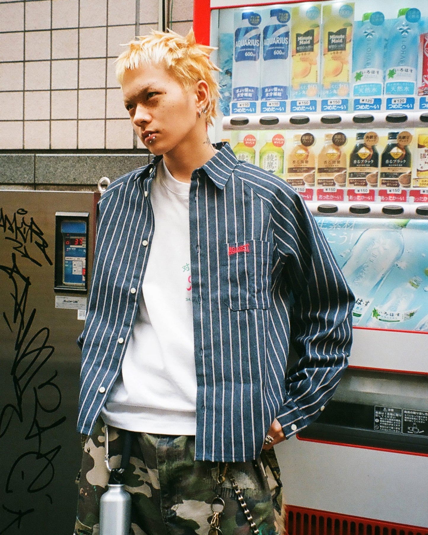 DENIM STRIPE L/S SHIRT - BEV C multi label store