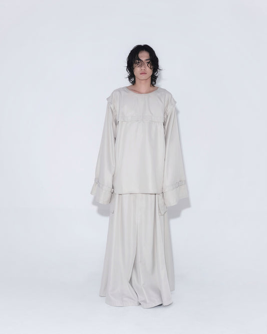 Detachable Psycho Shirt in Cream - BEV C multi label store