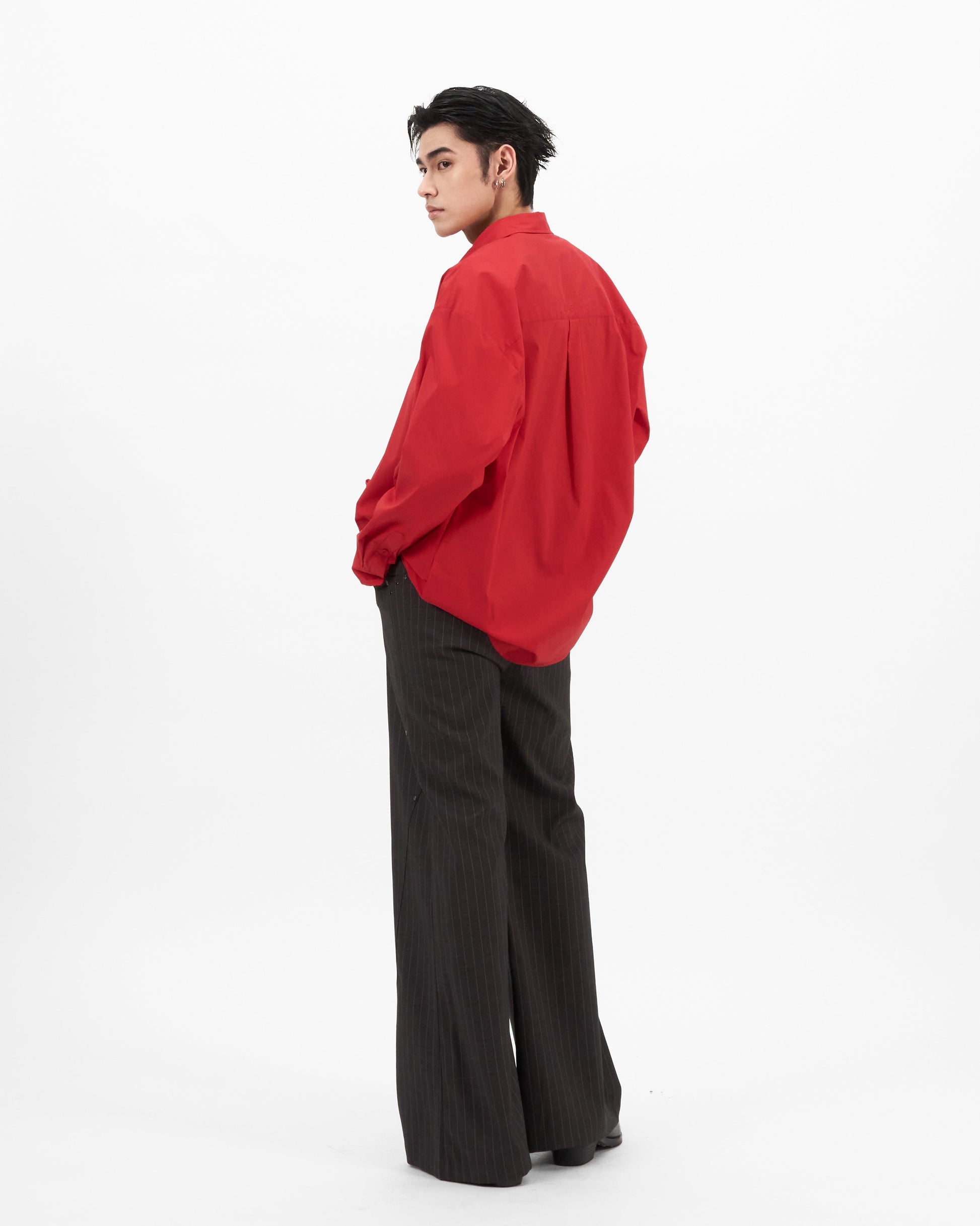 VOL.3_CH.1 Mandarin Long Sleeve Shirt - Black - BEV C multi label store