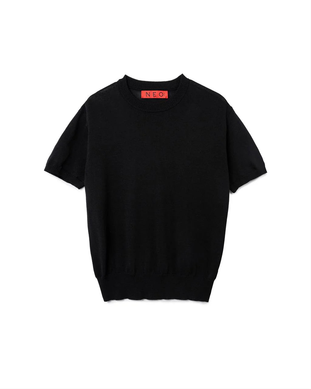 Clean Fit Knit Tee - Black
