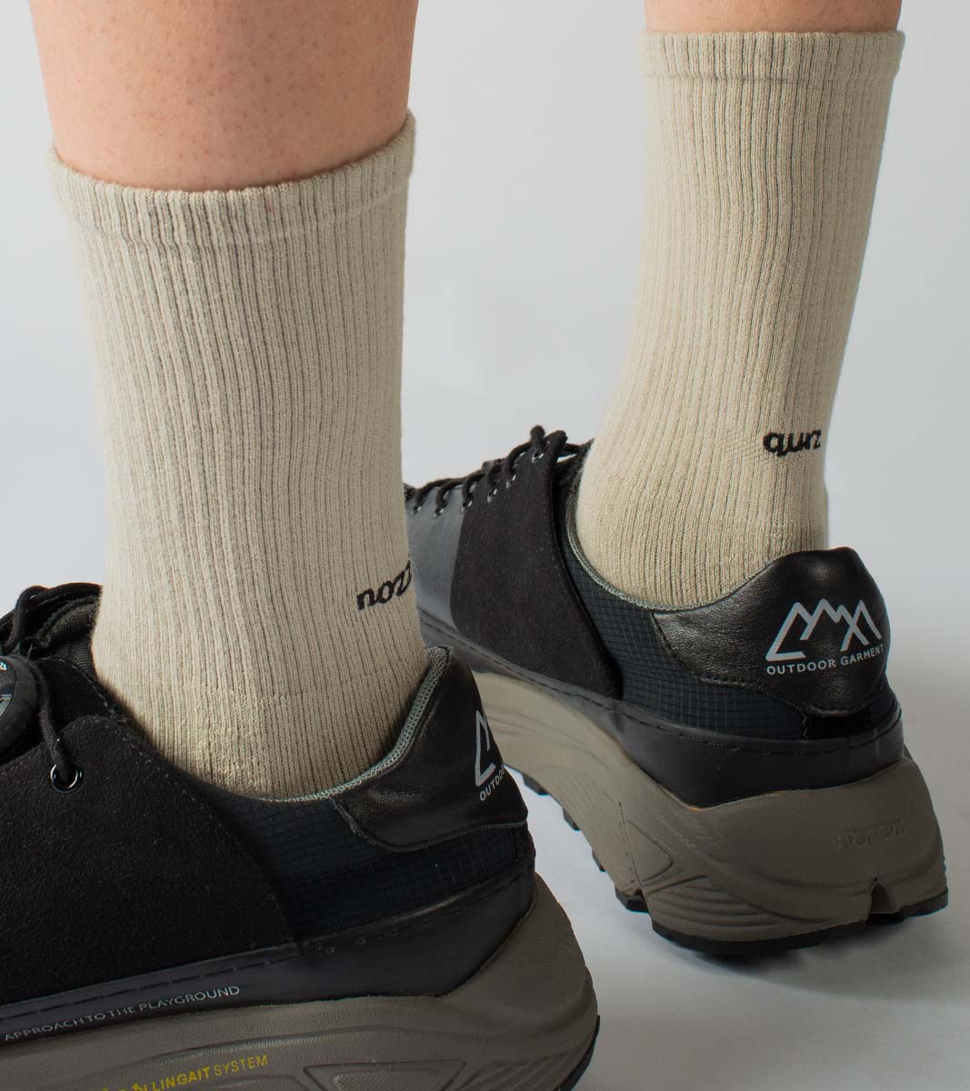 Essential Crew Casual Socks - Crew Beige - BEV C multi label store