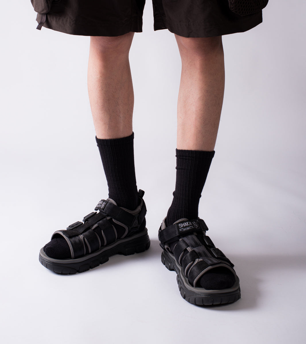 Essential Crew Casual Socks - Black - BEV C multi label store