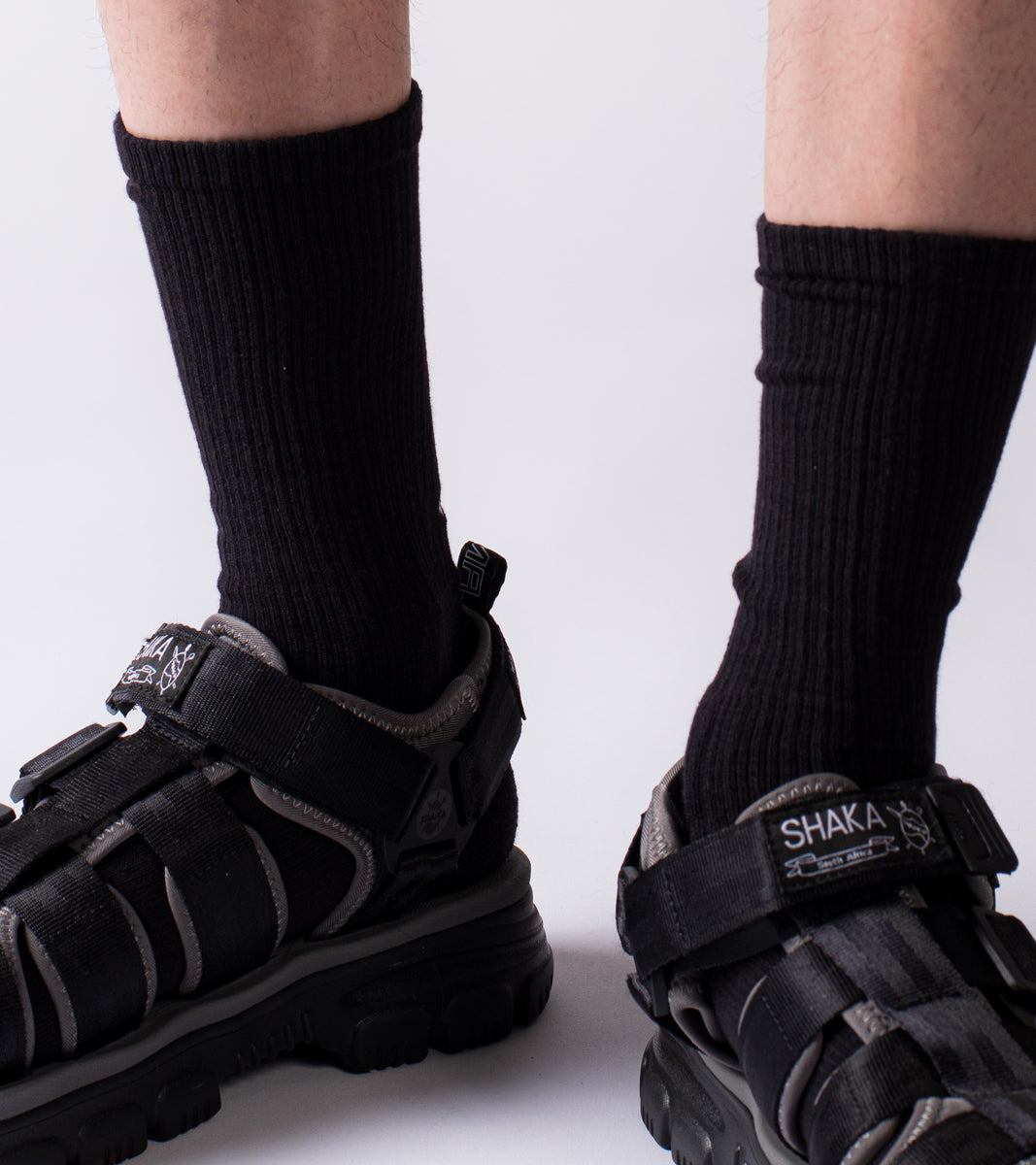 Essential Crew Casual Socks - Black - BEV C multi label store