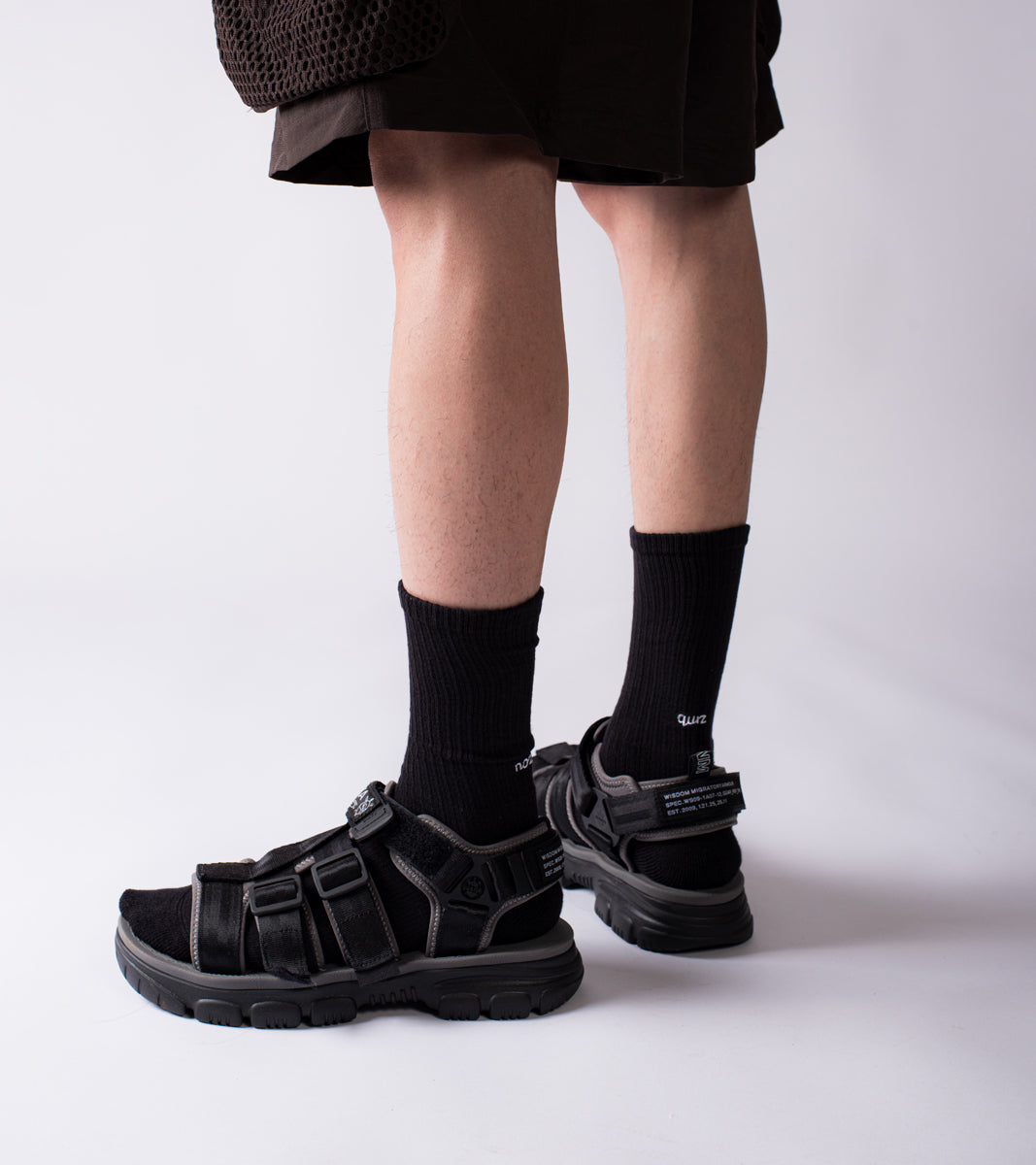 Essential Crew Casual Socks - Black - BEV C multi label store