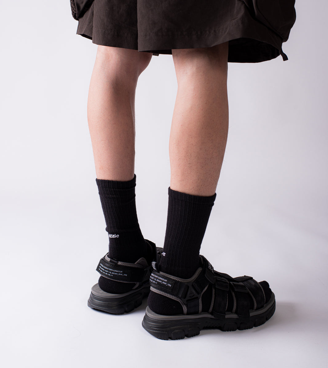Essential Crew Casual Socks - Black - BEV C multi label store