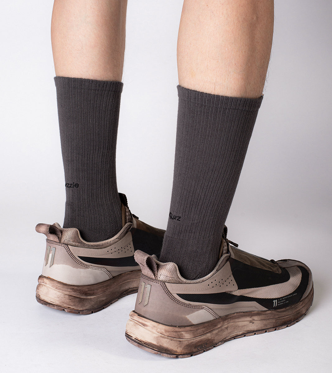 Essential Crew Casual Socks -Moon Grey - BEV C multi label store