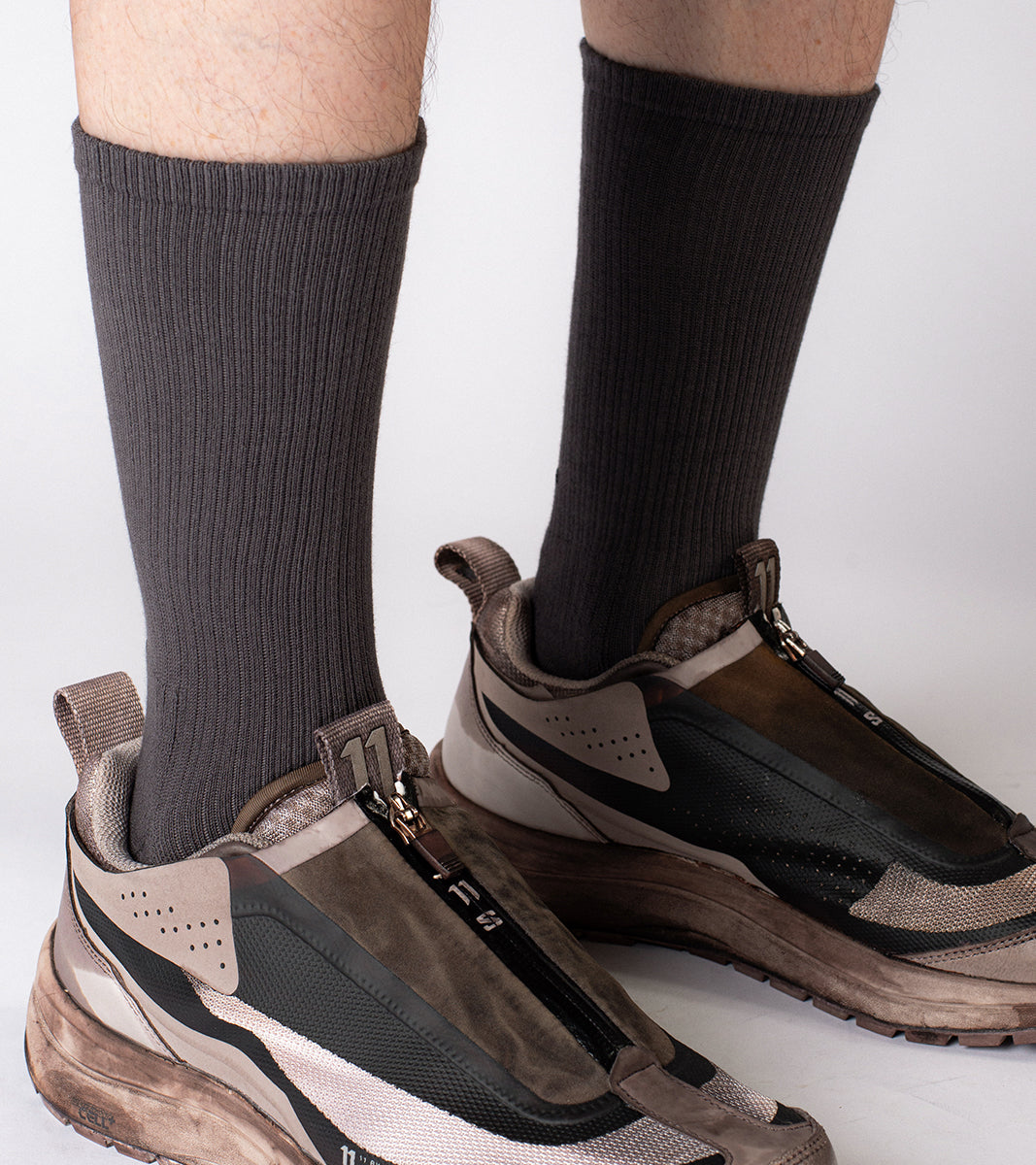Essential Crew Casual Socks -Moon Grey - BEV C multi label store