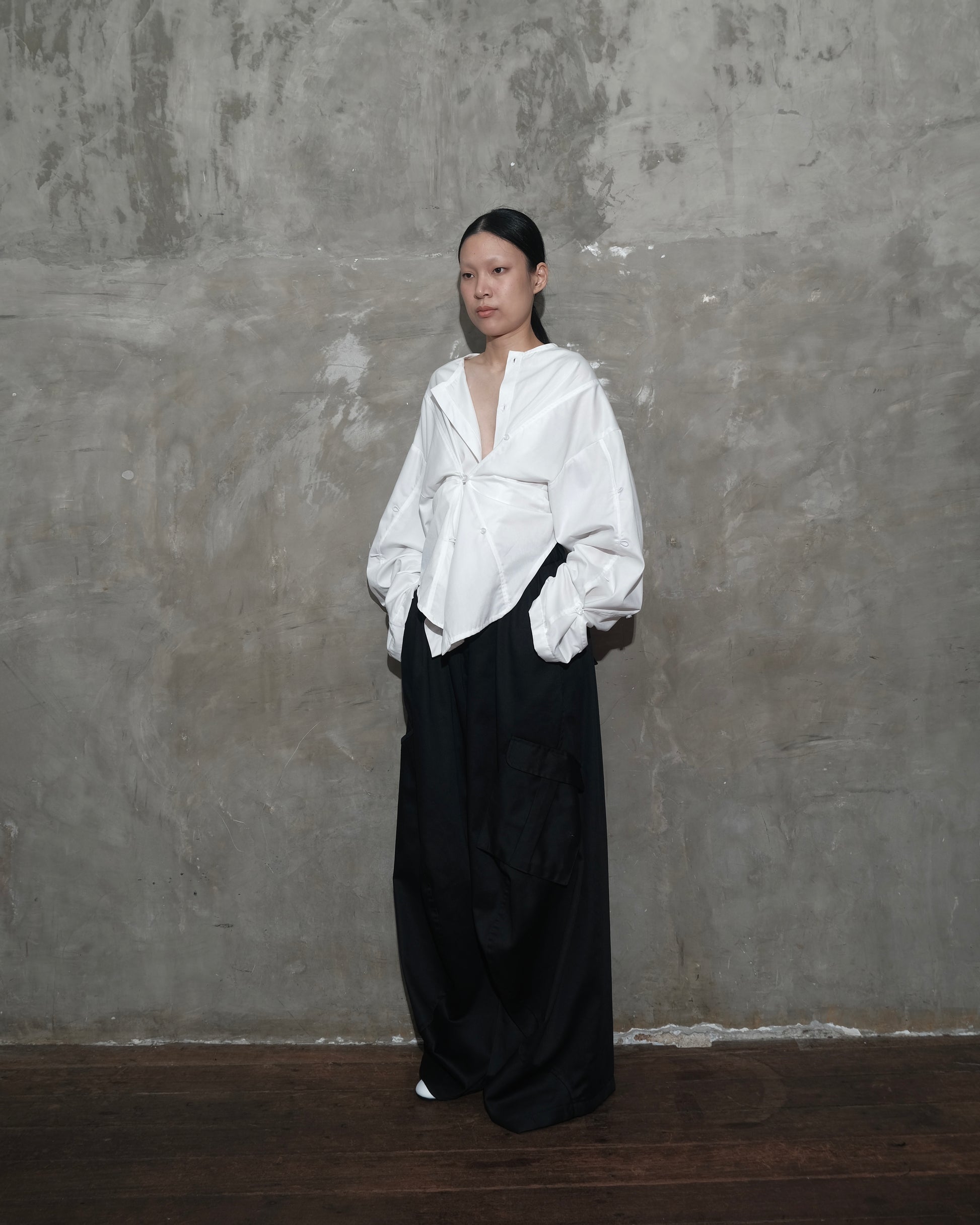 Puzzle Shirt in White - BEV C multi label store