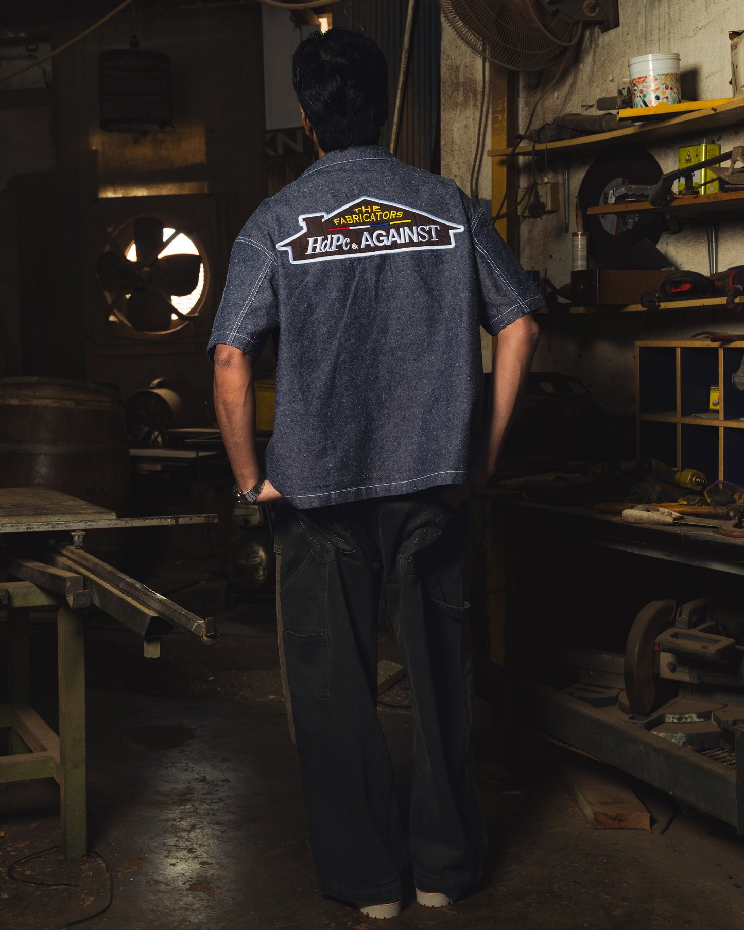 AGAINST X HDPC FABRICATOR SHIRT DENIM - BEV C multi label store